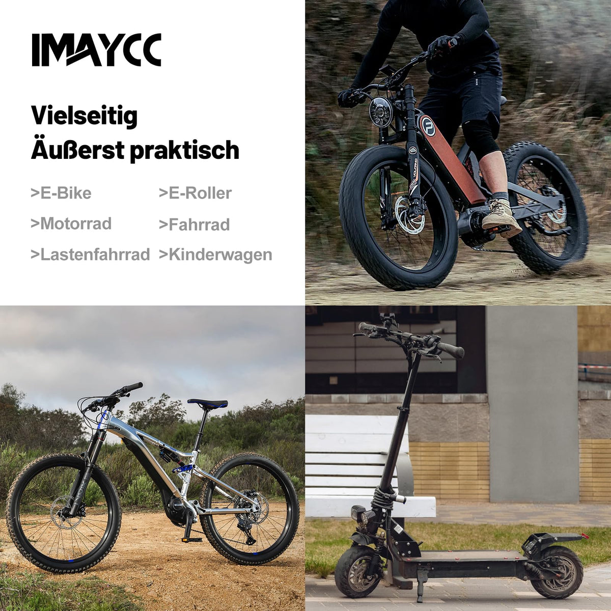 IMAYCC Candado Patinete Electrico,Candado Esposas Bicicleta Antirrobo, Candado bicicleta Ideal para Motos, Verjas, Vallas, Scooters, Cochecitos de Niños, Etc.